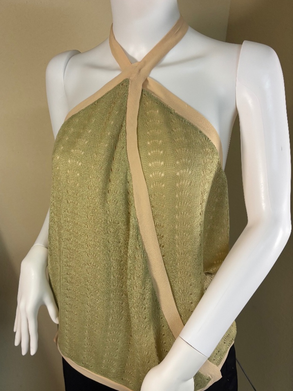 Size 42 Stella McCartney Knit Crossover Halter Top